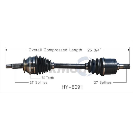 Surtrack Axle Cv Axle Shaft, Hy-8091 HY-8091